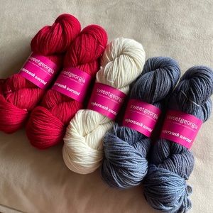 Yarn destash lot of sweet Georgia super wash worsted merino